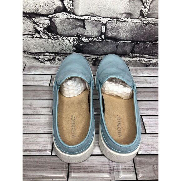 Vionic Effortless Porcelain Blue Suede Leather Comfort Shoes Women 8.5M US/40EU - Picture 5 of 15
